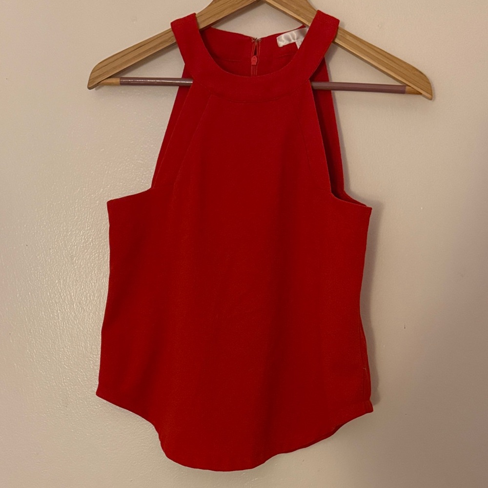 J.O.A. Vibrant Red Halter Top
